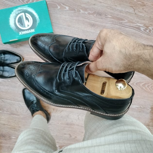 Chaussure Borsalino en cuir noir