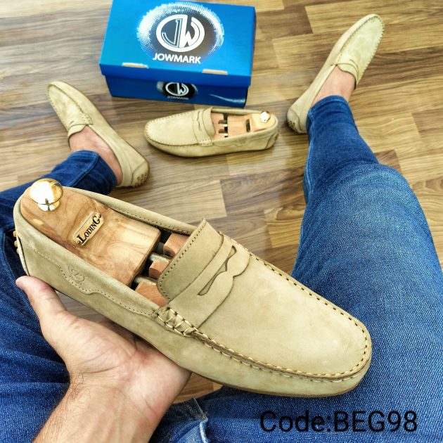 Mocassin en cuir véritable