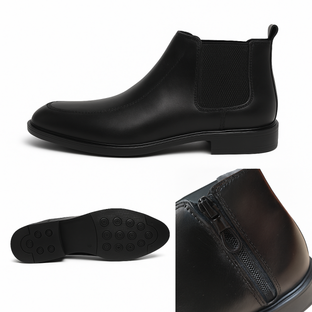 Chelsea Botte en Cuir véritable