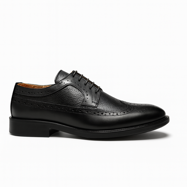 Chaussure en cuir véritable couleur tabac (نسخة)