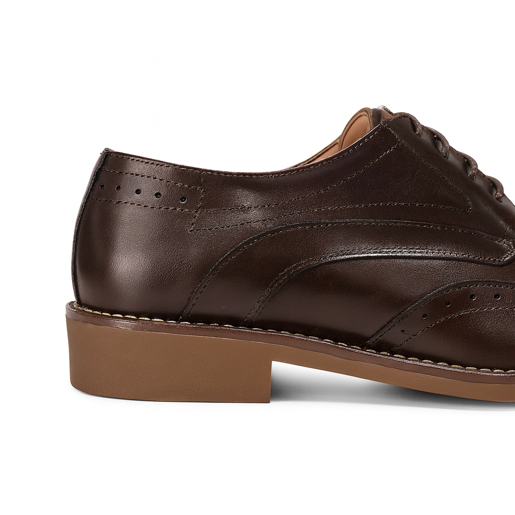 Chaussure Borsalino en cuir véritable couleur Marron - الصورة 5