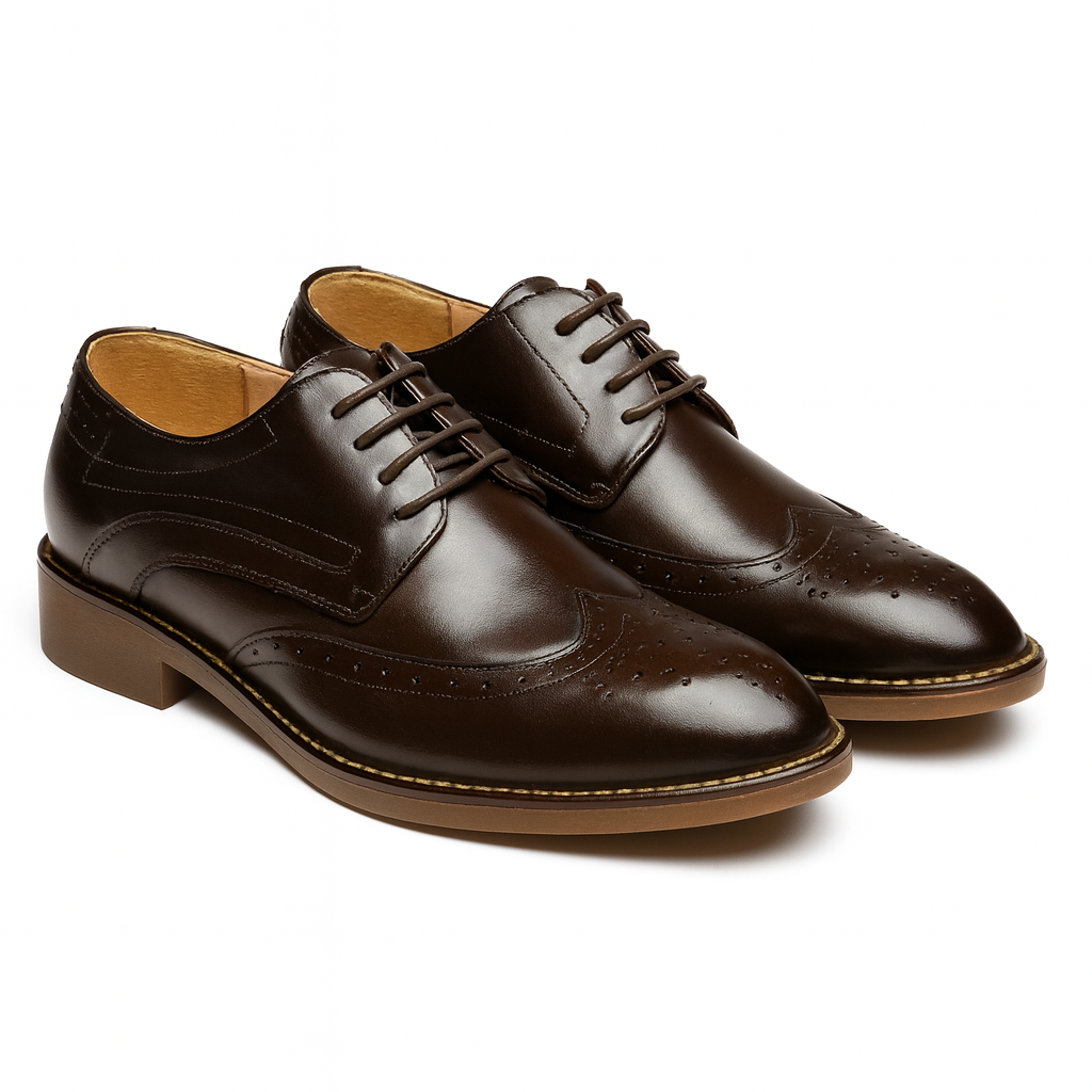 Chaussure Borsalino en cuir véritable couleur Marron - الصورة 8