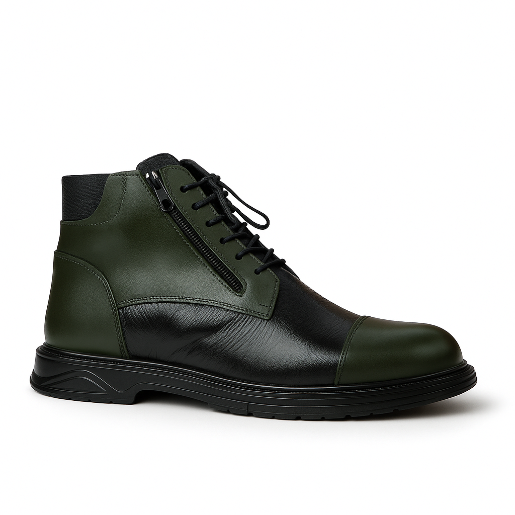 Demi Botte en Cuir véritable