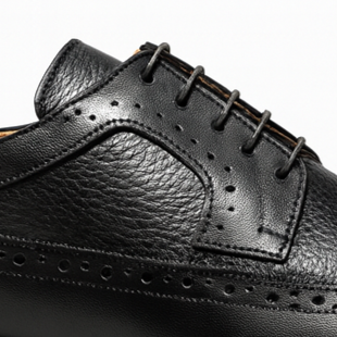 Chaussure en cuir véritable couleur tabac (نسخة) - الصورة 7