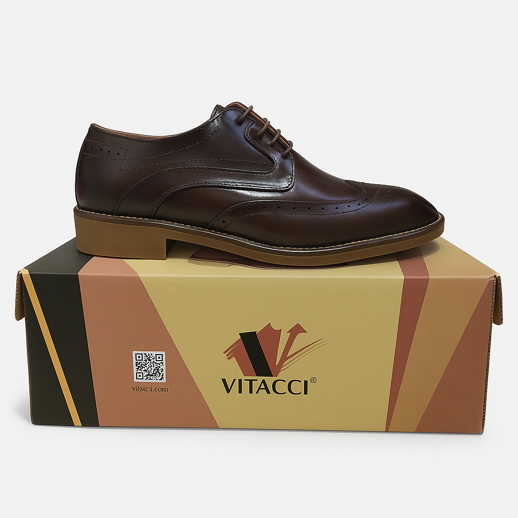 Chaussure Borsalino en cuir véritable couleur Marron - الصورة 2