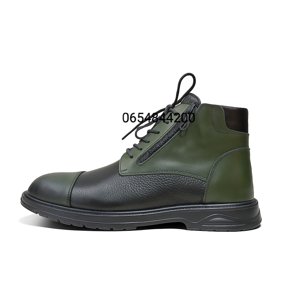 Demi Botte en Cuir véritable - الصورة 2